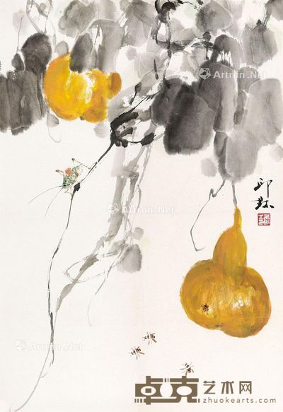 萧朗 福禄图 67×46cm