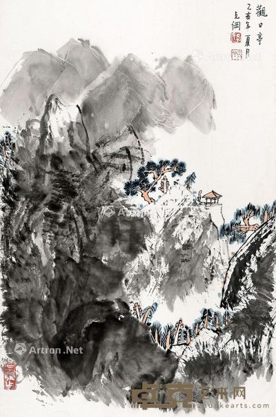 孙克纲 观日亭 68×44cm
