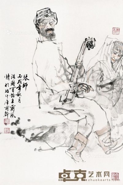 杜滋龄 琴师 69×46cm