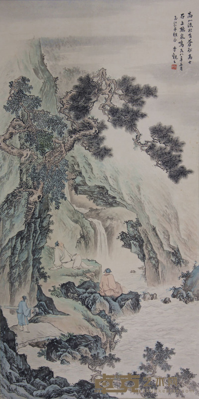 季观之 《山水》 127×64cm