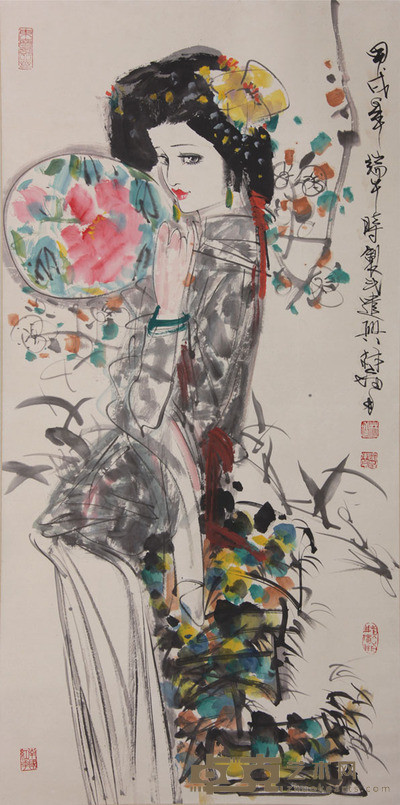 林墉 《少女》 137×68cm