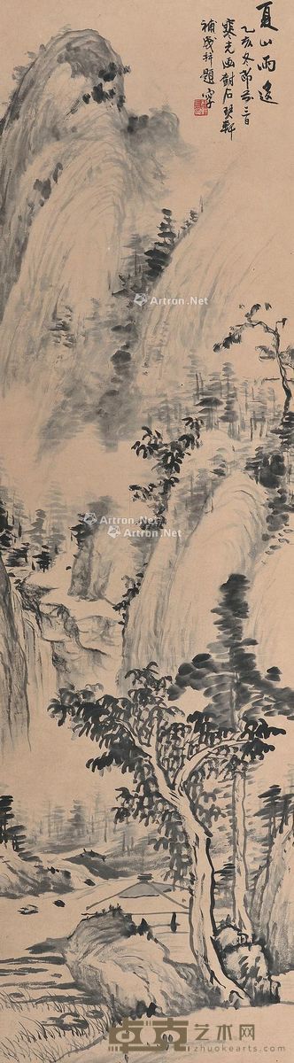 寒光 孙钧卿 夏山雨后 134×37.5cm