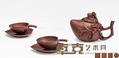 倪顺生·五头寿桃套组 高9.5cm;宽14.8cm