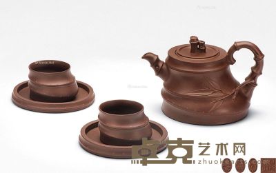 谢曼伦·五头竹报茶具 高9.5cm；宽15cm