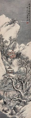 吴石僊 溪山雪霁