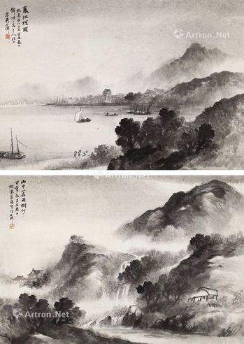 吴石僊 山水