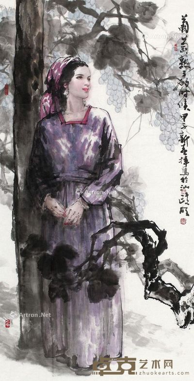 陈政明 葡萄熟了 138×70cm