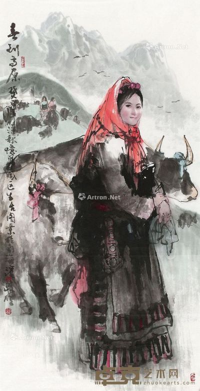陈政明 春到高原 137×70cm