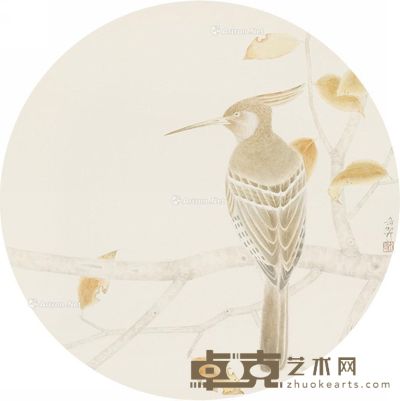 杨立奇 花鸟 直径31.5cm