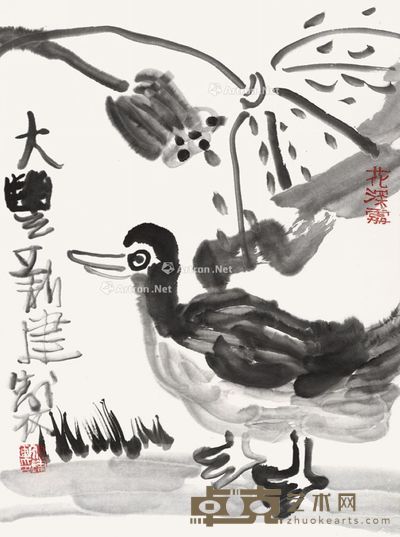 朱新建 花鸟 45×33cm