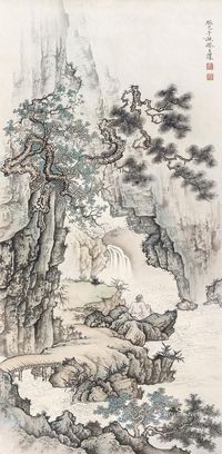 缪文杰 山水