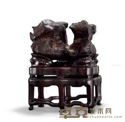 清 灵璧石随形山子 长18cm