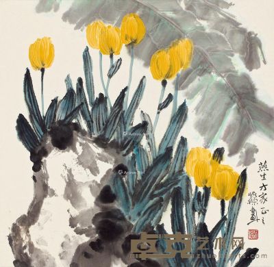 郭怡孮 花卉 46×47cm