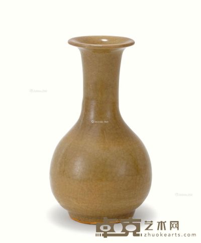 南宋 龙泉窑米黄釉观音瓶 高14cm；口径5.1cm