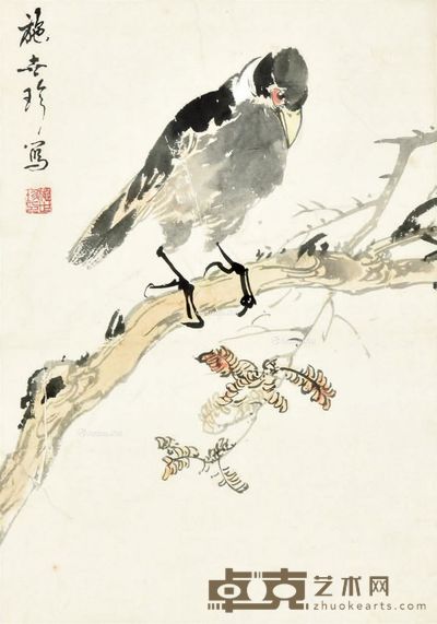施世珍 花鸟图 25×36cm