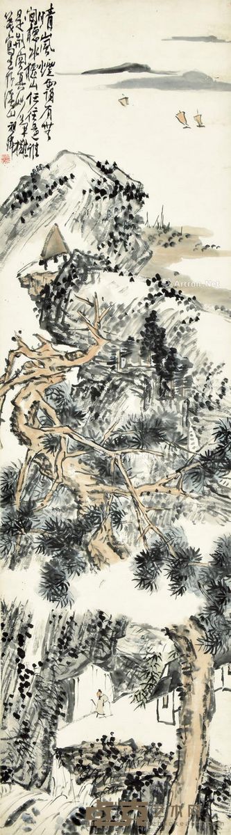 郑祖伟 山水 40×143cm