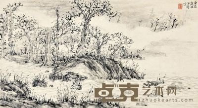 林海钟 山水图 34×62cm