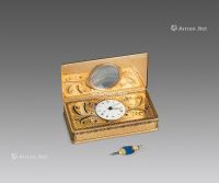 18世纪 铜鎏金珐琅彩嵌珍珠八音盒