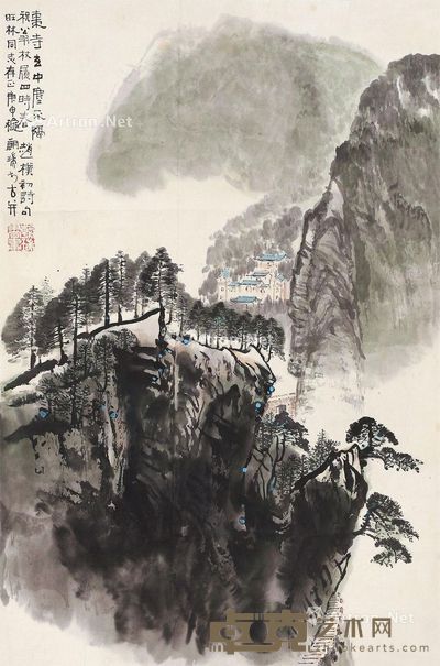王朝瑞 玄中寺 69×46cm
