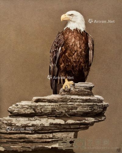 李锐 2010年 鹰 油彩 画布 113.8×91.2cm