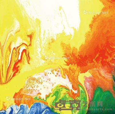 于大伟 2015年 山海经系列之南山经天琴座 油彩 画布 100×100cm
