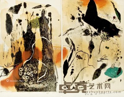 柯适中 2009年 写意的涂鸦 彩墨 纸本 38×57.6cm