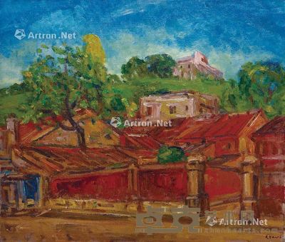 杨三郎 风景 油彩 画布 45.6×53.3cm