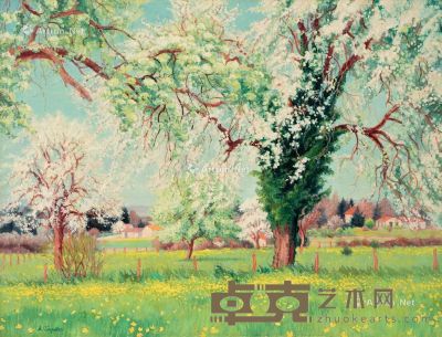 安德烈．维诺勒 乌加赫的春天 油彩 画布 89×116cm