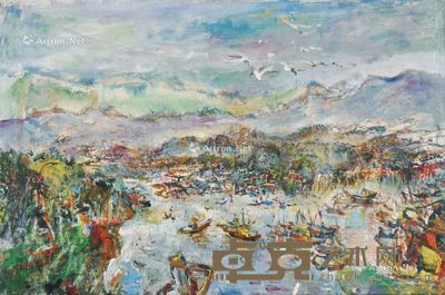 陈荫罴 港 综合媒材 画布 65×96.7cm