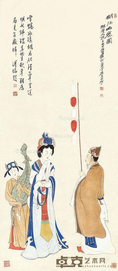 张大千 人物 120×53cm