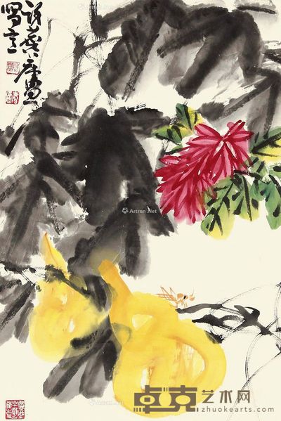 许麟庐 葫芦 65×44cm