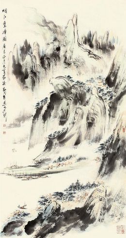 裴家同 山水