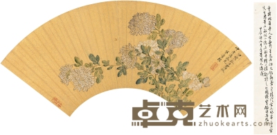 童 垲 秋菊清芳图 47.5×16.5cm