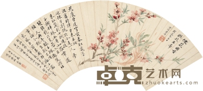 潘恭寿 临恽寿平花卉 51.5×16.5cm