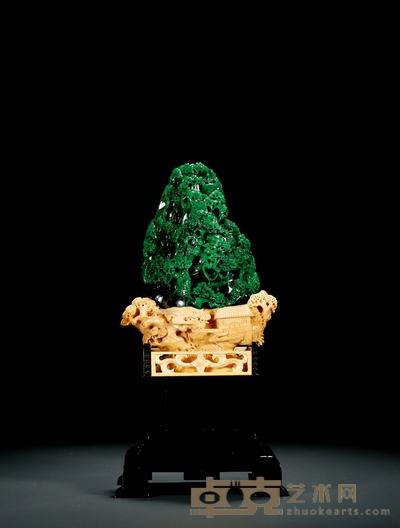 山溪自在 翡翠摆件 117×95×61mm