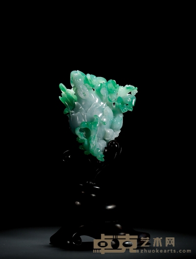 富甲天下 翡翠摆件 150×133×84mm