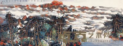 庄小尖 白云涌动 68×181cm
