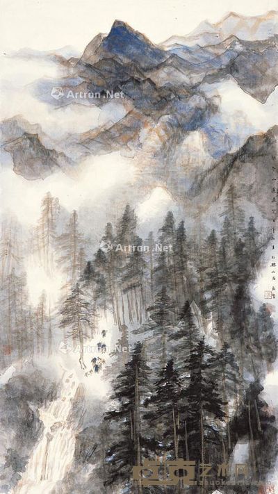 李劲堃 初冬山道远 169×92cm