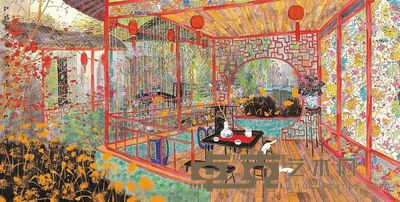 方向 红楼秋叶图 60×137cm