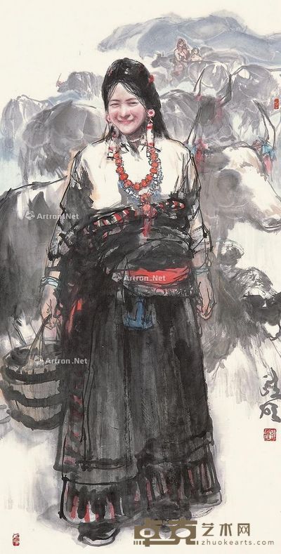 陈政明 高原春 137×69cm