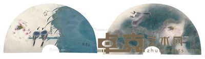 涂国喜 野趣·荷塘 31×71cm×2