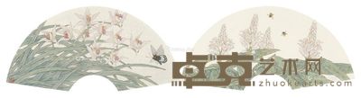 江哲琪 幽兰·玉立 24×49cm×2