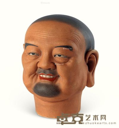 曾龙升塑罗汉佛头 宽12.0cm;高15.0cm