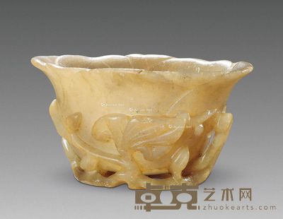 明 寿山石雕玉兰杯 长8.0cm；高4.2cm