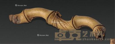 紫砂竹段笔架 长15.6cm
