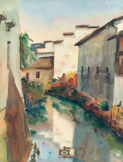 倪贻德 风景 37×29cm
