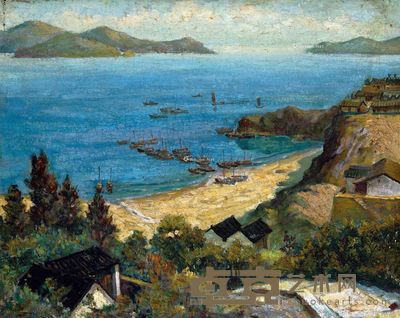 黄俊基 海湾 51×62.3cm