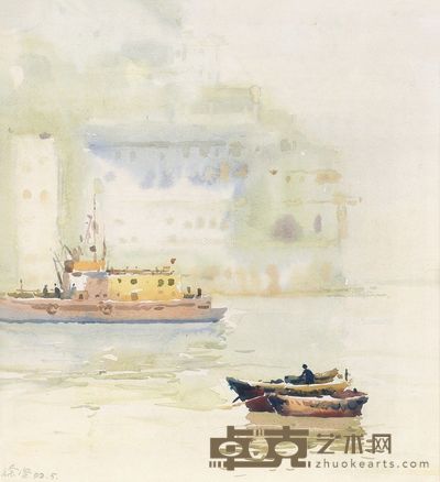 徐坚 船 37.6×34.4cm