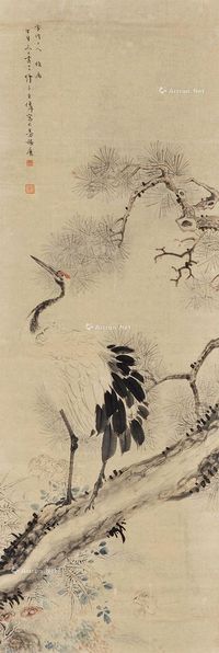 王师子 松树 鹤