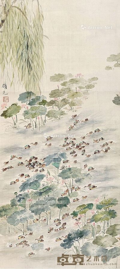 杨秀珍 花鸟 32×72cm